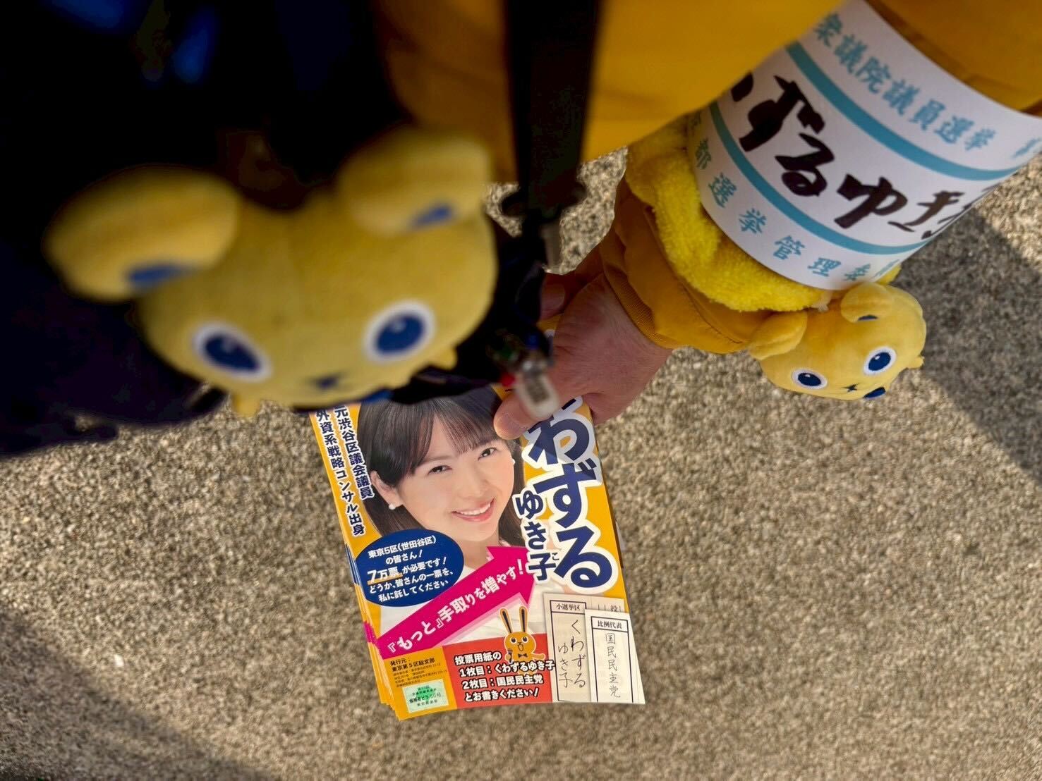 チラシとマスコット